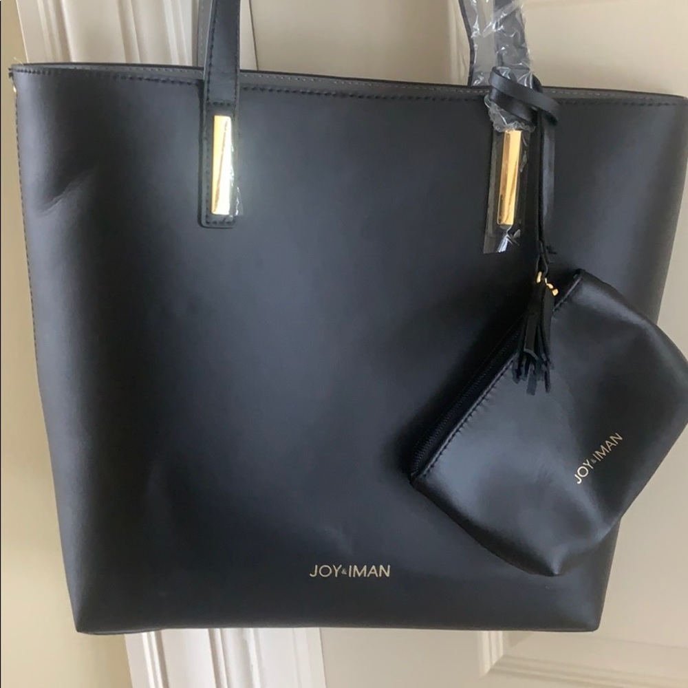Joy and Iman black tote.